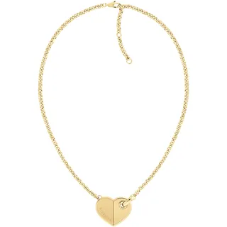 Tommy Hilfiger Jewelry Gliederhalskette für Damen aus Gelbgold mit einem Herz-Anhänger - 2780927