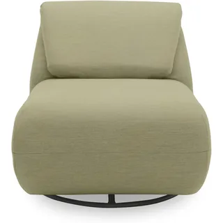 DOMO. collection Outdoor Sessel Spiekeroog, Polstersessel mit Rückenfunktion und Drehfunktion, wetterfest, Gartenmöbel, Gartensofa, 68 x 88 x 67 cm (BxTxH), grün