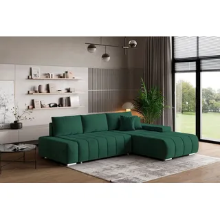 masseno Eckcouch Polyester 2-Sitzer Grün