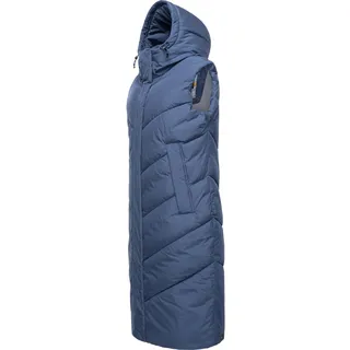 Ragwear Steppweste Suminka Vest«, (1 tlg.), Wasserdichte, lange Damen Winterweste blau