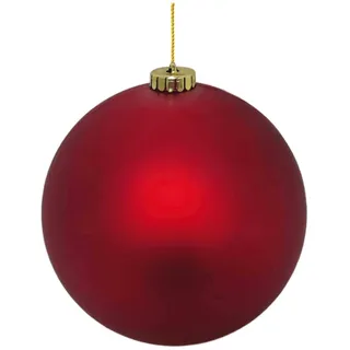 Weihnachtskugeln Christbaumkugeln XXL aus Kunststoff rot matt, O25cm, 1 Stk.