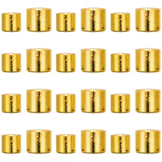 NUPTIO Teelichthalter Teelichter Teelichtgläser Glas - 24 Stücke Goldene Schwimmkerzenhalter Teelicht Hochzeit Windlicht Teelichtglas Kerzenhalter Votivkerzenhalter Weihnachten 4cm & 5cm Höhe