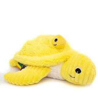 LES DÉGLINGOS Ptipotos by Plüschtier Sauvenou la Schildkröte Maman et Son bébé Original Kuscheltier - Ideal ab der Geburt Geburt, Plüsch, Gelb