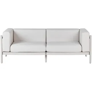 Beliani Gartensofa 2-Sitzer Beige Ferretti , Kunststoff , 187x68x73 cm , Gartenmöbel, Loungemöbel, Gartensofas & Loungesofas