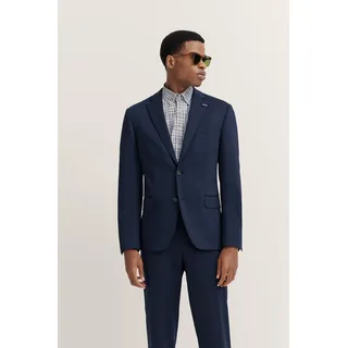Bugatti Anzugsakko BUGATTI, Herren, Gr. 52, 370, marine, 66% Polyester, 21% Viskose, 10% Polyamid, 3% Elasthan, unifarben, normal, Manschette, Sakkos, mit Stretchfunktion