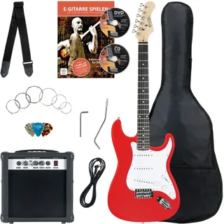 Rocktile Banger's Pack E-Gitarren Set, 8-teilig Red
