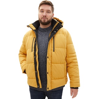 TOM TAILOR Herren 1039930 Winterjacke mit Abnehmbarer Kapuze, 10533-golden Fall, 5XL