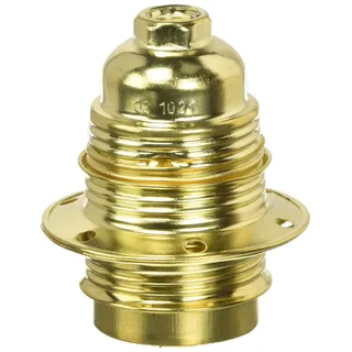 Electraline 71129 Gewinde E27 Leuchtmittel Sockel mit 2 Ringe Messing