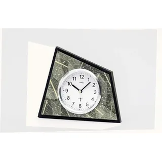 AMS 5177 Tischuhr Tischuhren modern Design - Weiß, Schwarz, Silber