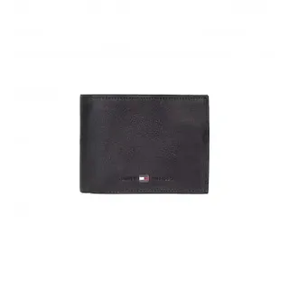 Tommy Hilfiger für Herren. AM0AM00665 Faltbare Brieftasche aus Leder in drei Schwarztönen (OSFA), Lässig