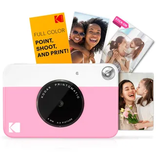 Kodak Printomatic Sofortbildkamera, Weiß/Rosa