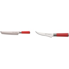 F. DICK Tantomesser, Red Spirit (Messer mit Klinge 21 cm, nichtrostend, 56° HRC) 8175321 & Ausbeinmesser, Red Spirit (Messer mit Klinge 15 cm, X55CrMo14 Stahl, nichtrostend, 56° HRC) 81745152