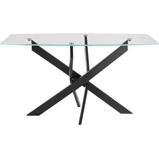 INOSIGN Esstisch »Kairi, TOPSELLER!, OTTOs Choice« Glastischplatte, pulverbeschichtetem Metallgestell, zwei Tischbreiten, schwarz