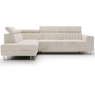 GRAINGOLD Eckcouch Polyester 3-Sitzer Beige