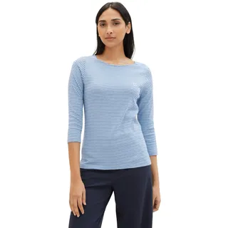 TOM TAILOR Damen Langam-Shirt Stripe - Regular Fit XS S M L XL XXL 3XL Gestreift