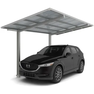 Ximax Linea Einzel-Carport 3,02 x 4,95 m grau inkl. Regenrinne