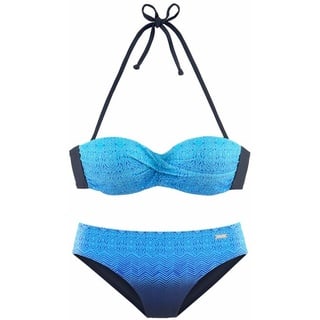 LASCANA Bügel-Bandeau-Bikini mit Farbverlauf LASCANA blau Gr.32 Cup A