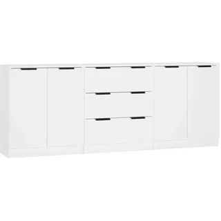 vidaXL Sideboard 3-tlg. 0 x 0 x 0 cm weiß