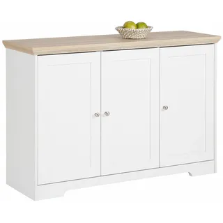 OTTO home Nanna 120 x 80 x 39 cm Weiß / Sonoma Eiche