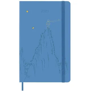 Moleskine Wochenplaner 2023, 12-monatiger Kalender, Limitierte Edition Le Petit Prince, Wochenplaner mit Hardcover und Elastischem Verschluss, Großformat 13 x 21 cm, Farbe Grün