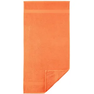 Egeria Handtücher »Diamant« Uni Programm mit schmaler Bordüre, 100 % Baumwolle, orange