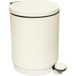 5five Simply Smart Mülleimer Onyx, Pedal-Abfalleimer, Stahl, PP, Beige, 5 L, 200173A - Beige