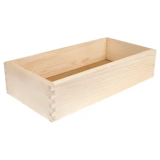 Creative Deco Aufbewahrungsbox Holzkiste ohne Deckel 40 x 20 x 9 cm Holzbox