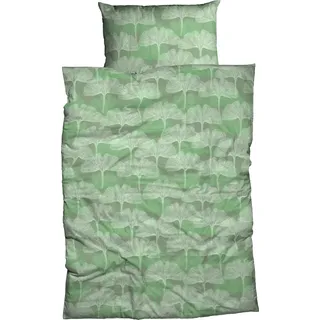 Casatex Bettwäsche »Ginkgo« 2 Stk. tlg. zarte Ginkgo Blätter, elegantes Design grün B/L: cm x cm