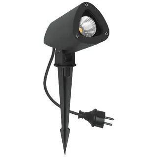 Megatron Gartia S LED-Gartenstrahler Metall 23,9 cm inkl. Bewegungsmelder grau