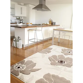 benuta Teppich Vogue Grau 160x230 cm | Moderner Teppich für Wohn- und Schlafzimmer