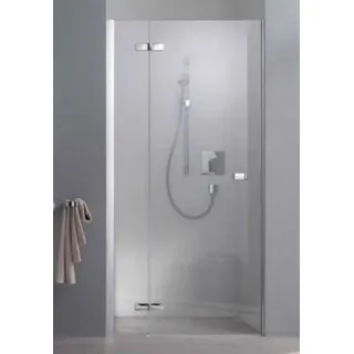 Koralle Flügeltür mit Festfeld für Nische S500Plus NFFA R 80, 785-800x2000mm, VF08508020DP1, Duschkabine: Rahmen: Silber poliert, Glas: ESG GlasPlus