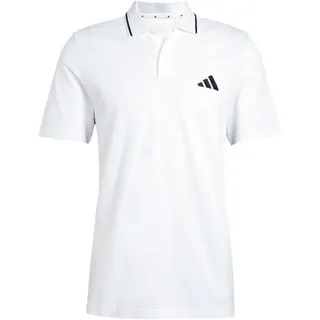 adidas Essentials 3 Stripes Piqué Kurzarm-poloshirt - White / Black - 3XL