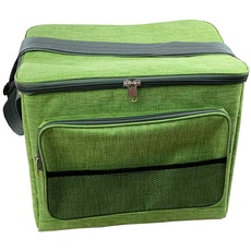 Idena 30194 - Kühltasche mit 24 Liter Fassungsvermögen, ca. 34 x 24 x 30 cm, mit Schultergurt, Vortasche und Reißverschluss, ideal für Picknick, Urlaub und Camping
