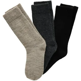 Damart Herren Lot 3 paires de chaussettes unies Thermolactyl. Freizeitsocken, Multicolore Noir, Normal