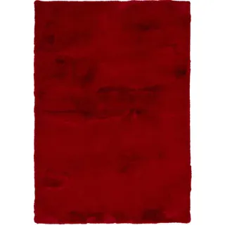 Hochflorteppich , Rot , Textil , Uni , rechteckig , 160x230 cm , Oeko-Tex® Standard 100 , für Fußbodenheizung geeignet , Teppiche und Böden, Teppiche, Hochflorteppiche & Shaggys