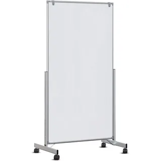 Whiteboard mobil MAULpro easy2move, 6339684, magnethaftend und beschreibar, weiß, beidseitig, auch als Stellwand nutzbar (100 x 180)