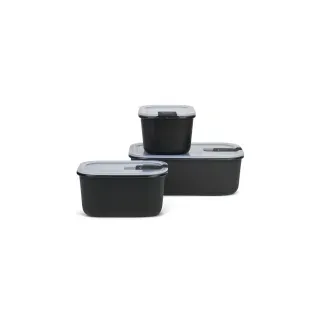 Mepal Frischhaltedose rechteckig nordic black 2 x 0,45 l + 1 l