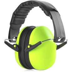 Gehörschutz Ohrenschützer - Limettengrüne Ohrenschützer für Geräuschunterdrückung und Sicherheit, für Kinder und Erwachsene zum Schießen, Jagen, Holzarbeiten, Schießstand, Mähen und mehr von MEDca