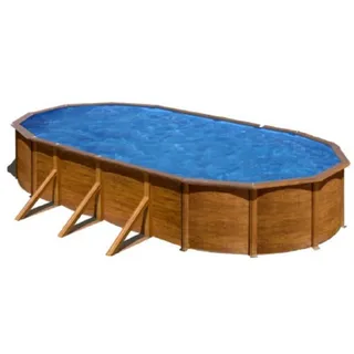 Gre Pacific Oval 730 x 375 x 120 cm inkl. Sandfilteranlage, Filterpumpe, Reinigungsset, Poolleiter