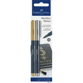 Faber-Castell Metallics Marker 1,5 mm 2 St. Gold/Silber