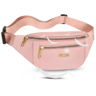 Bauchtasche,IFTHGIO Hüfttasche Gürteltasche Fanny Pack Rosa | Aus Oxford Stoff,Verstellbare Schulterriemen,Großes Fassungsvermögen,Einfarbiges Design,Für Damen und Herren geeignet