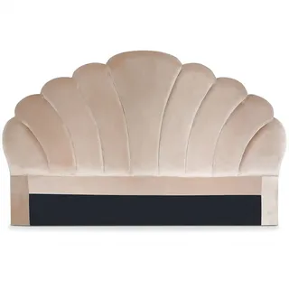 Menzzo Mermaid Kopfteil, Velours, Taupe, 180 cm