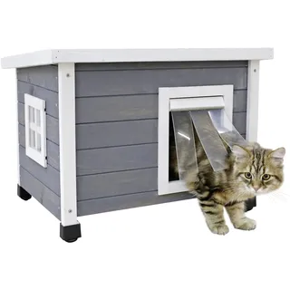 Kerbl Katzenhaus Rustica 57 x 45 x 43 cm Grau