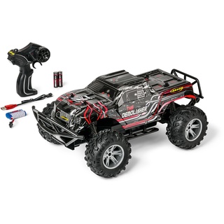 CARSON 1:10 The Demolisher 100% RTR rot - Ferngesteuertes Auto, Offroad Truggy, RC Auto, RC Offroader, RC Fahrzeug, RC Spielzeug