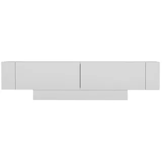 Calicosy Tv-Möbel mit 2 Türen und 2 weißen Wandregalen, Länge 150 cm - Matera , Weiß , Holzwerkstoff , 31.5x41.6x150 cm , Wohnzimmer, TV Möbel, Lowboards, Lowboards stehend