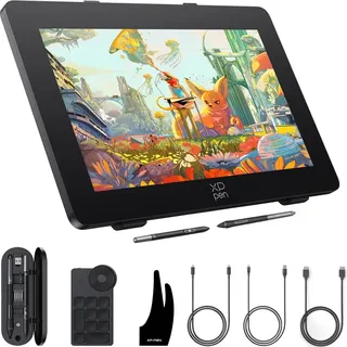 XPPen Artist 24 Pro (Gen 2) 4K Grafikdisplay mit 16384 Druckstufen X3 Pro Stift + ACK05- Shortcut-Fernbedienung - Schwarz