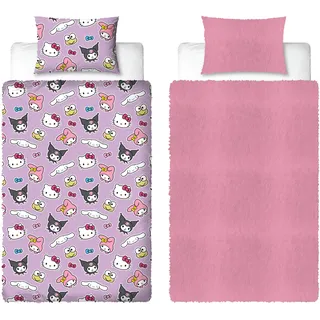 Character World Hello Kitty Chill-Design Fleece 140 x 200 cm + 70 x 80 cm