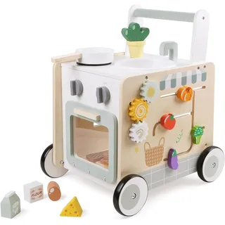 Bayer Chic 2000 CHIC2000 Lauflernwagen "Activity-Walker, Holz-Spielküche", bunt,