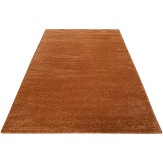 Teppich ESPRIT "California ESP-22937" Gr. 2, braun (karamell), B:80cm H:18mm L:150cm, Kunstfaser, Teppiche, Teppich, sehr weicher dichter Flor, Wohnzimmer, Schlafzimmer, Esszimmer, uni