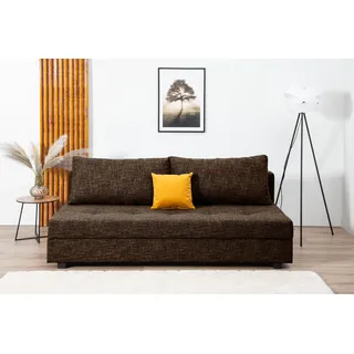 Collection AB Schlafcouch Polyester 2-Sitzer Braun